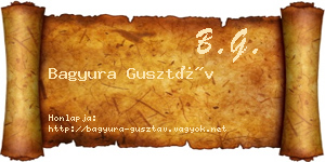 Bagyura Gusztáv névjegykártya