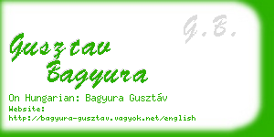 gusztav bagyura business card